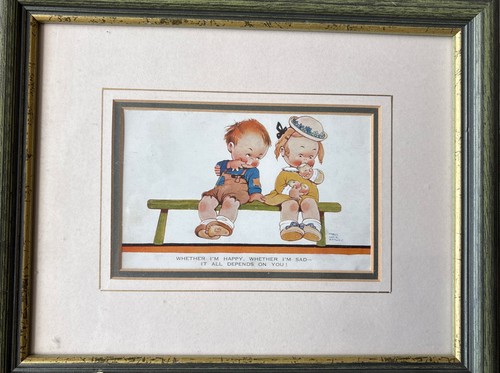 Pair vintage framed mabel - pair,